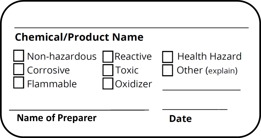 Chemical Container Labels EHS
